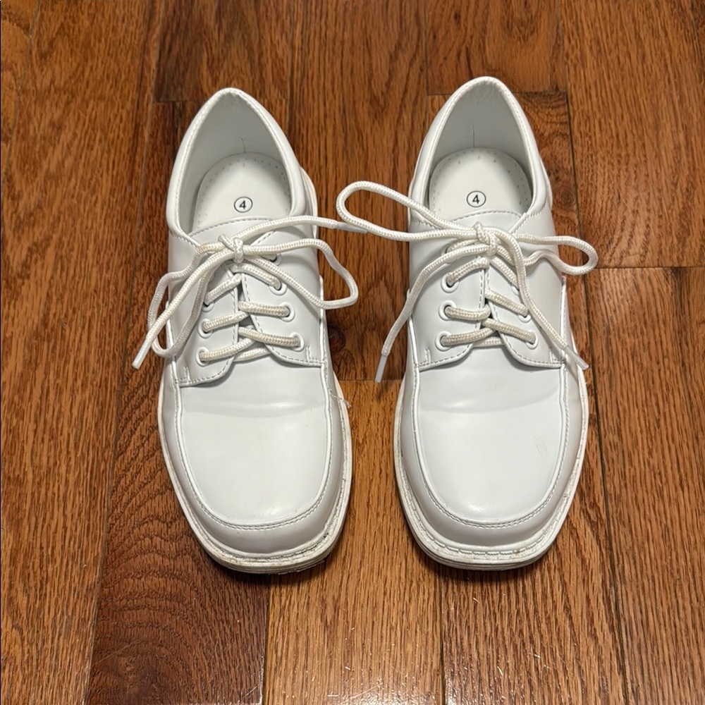 White Lace-Up Shoes